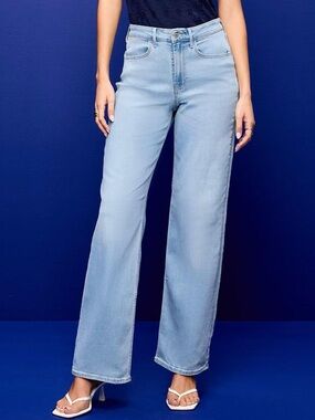 Old Navy High-Rise Wide-Leg Women’s Jeans - Light Blue